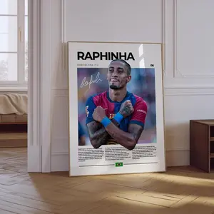 Raphinha poster Soccer Poster, Football poster, Raphinha Printable Art Soccer Player Poster Sport Poster, Room Decor