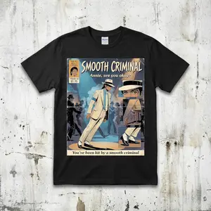 Michael Jackson Smooth Criminal Shirt, Noir Comic Art Tee Unisex