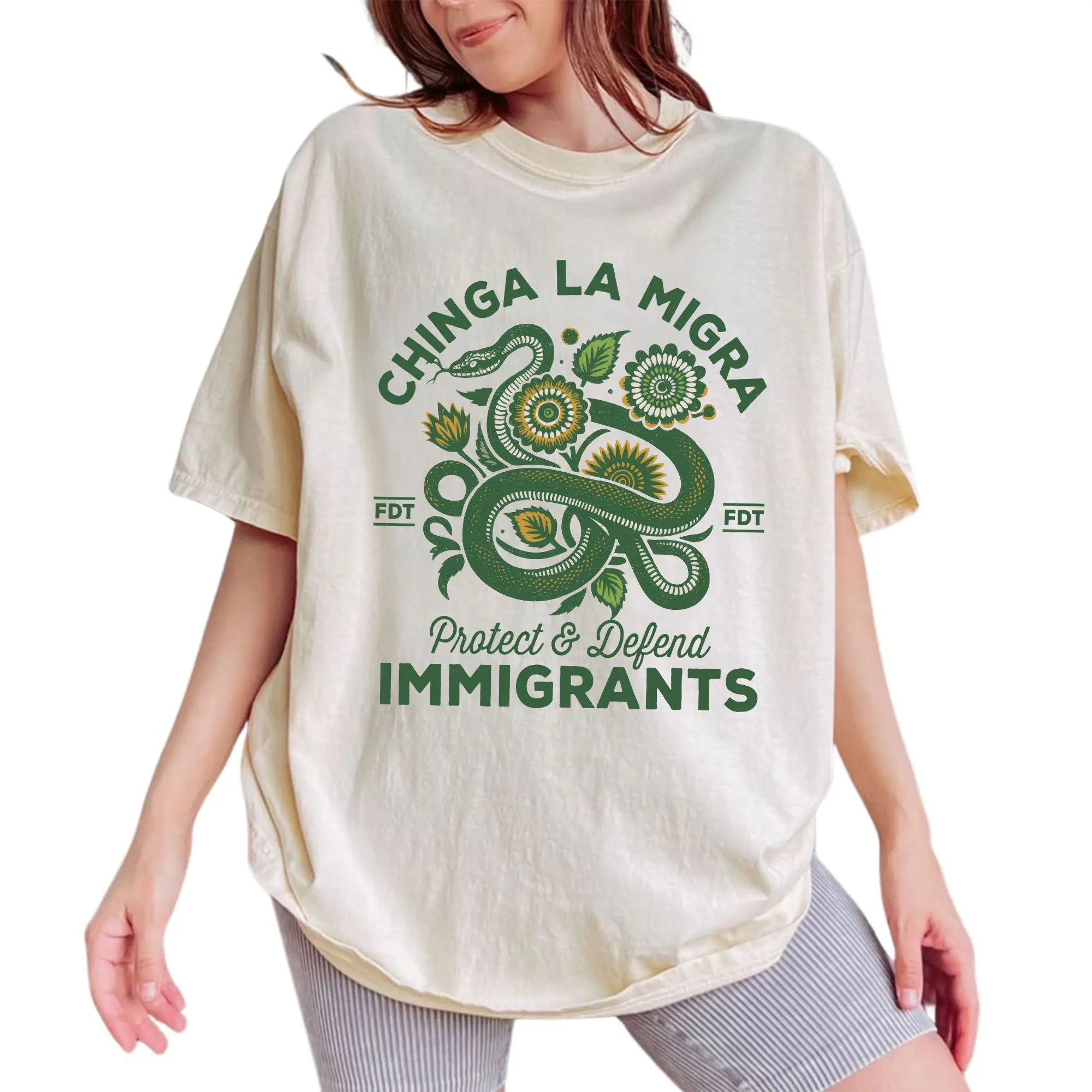 ChicCotton Chinga La Migra Comfort Colors Shirt, Protect Immigrants T-shirt, Subtle FDT Graphic Tee, Immigration Activist Clothing