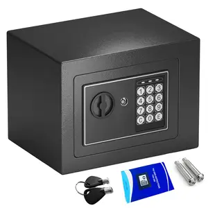 Box, Fireproof and Cabinet Lock Box with Keypad Keys, Pre Drilled Holes, Stainless Steel Security Box, Metal Storage Box Depository, Easy Installation for Jewelry