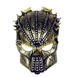 Custom Handmade Neon Alien Horror Mask for Halloween Rave Punk Cosplay Warrior Robot Mask Lightweight PVC with LED Accents