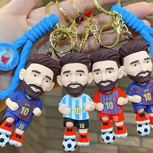 Cartoon Football Player Design Hanging Decor, 1 Count Creative Soccer Doll Keychain, Keychain Series Figures, Hanging Decor for Bag, Car, Home, Office