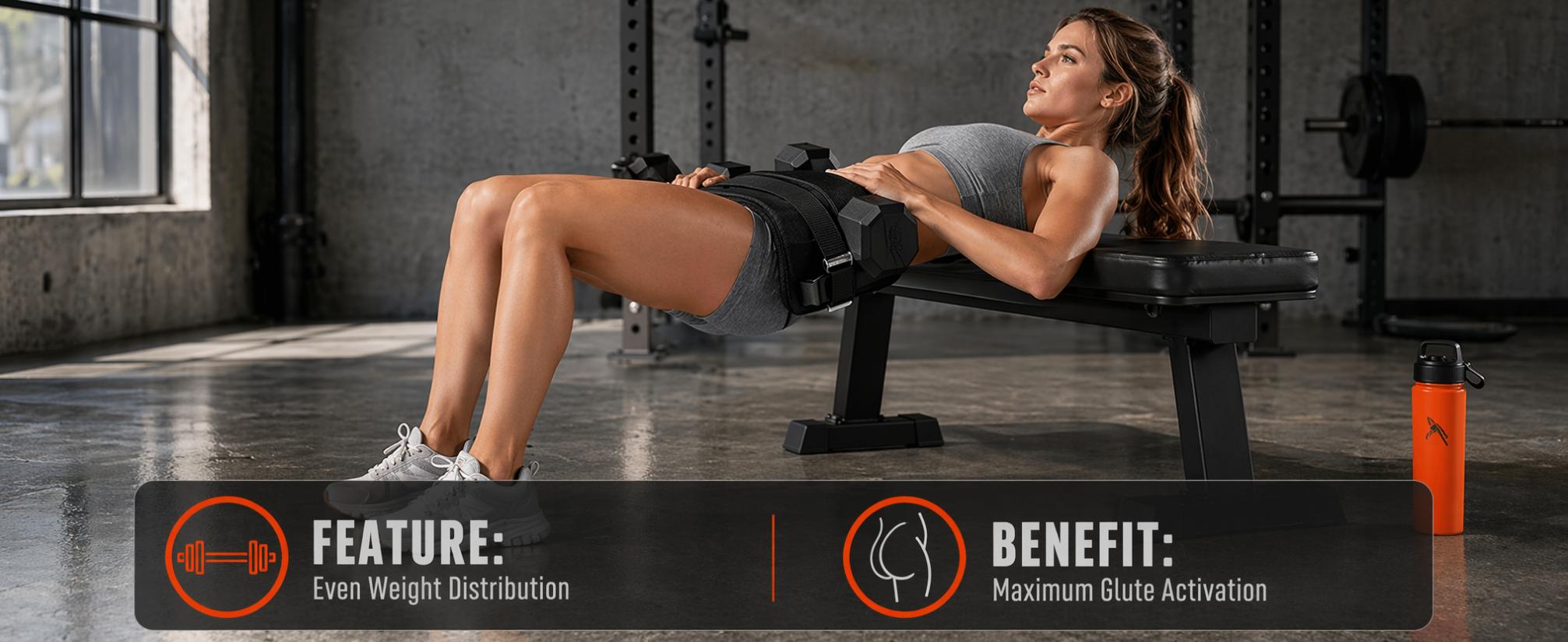 Adjustable Dumbbell Hip Thrust Belt with Extra Cushion Padding & Shoulder Support Pad,Comfort Portable Weight Lifting Accessory for Home Glute & Lower Body Workouts Adjustable Dumbbell Hip Thrust Belt with Extra Cushion Padding & Shoulder Support Pad,Comfort Portable Weight Lifting Accessory for Home Glute & Lower Body Workouts
