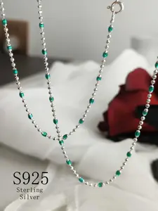 S925 Sterling Silver Elegant Drip Necklace, Minimalist Style Necklace, Necklace Chain, Fashion Jewelry Accessories for Women & Men As Gift