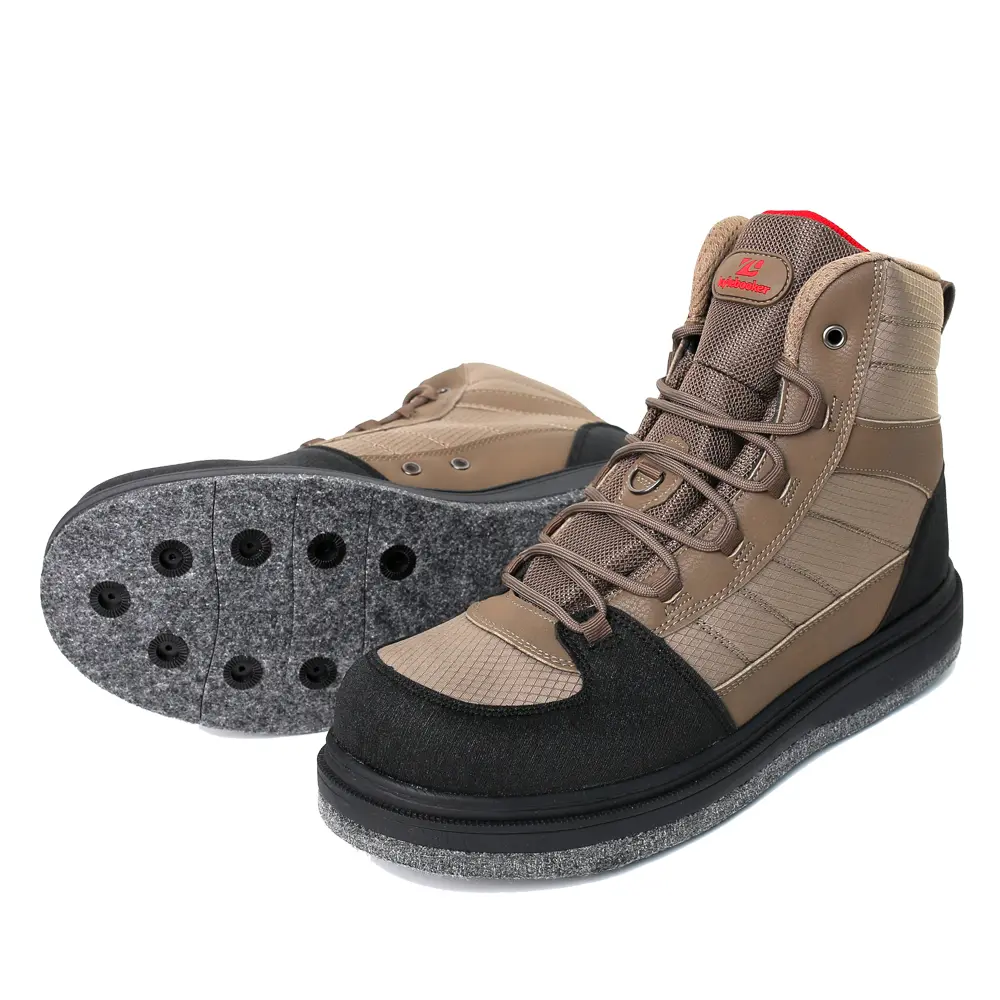 Kylebooker Fly Fishing Wading Boots, Cleated Sole, Felt Bottom Design, Waders, Male, Mesh Upper, Lightweight Inner