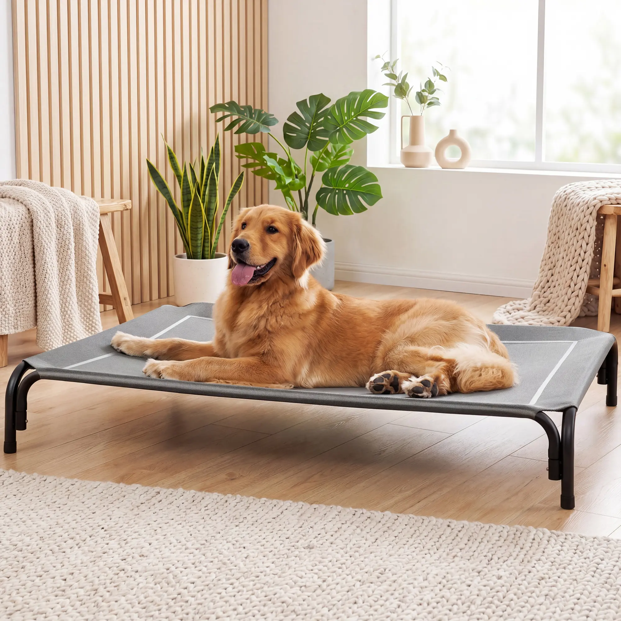 【Cozila】 Elevated Dog Bed for Large Dogs, Cooling Pet Cot with Breathable Mesh & Durable Frame, Easy to Clean Raised Pet Mats for Indoor & Outdoor Home Summervibes petlovers outdoorfun summerwins