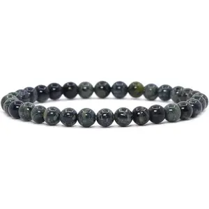 Natural Kambaba Jasper Gemstone 6mm Round Beads Stretch Bracelet 6.5" Unisex