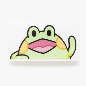 Bean the Frog Die Cut Vinyl Peeker Sticker for Car Windows