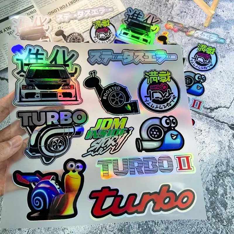 JDM Japanese Tuning Car Sticker, Waterproof Vinyl Decal for Auto Windows, Bumpers, Triangle Windows, Body, Racing Helmets, Motorcycle Fuel Tanks