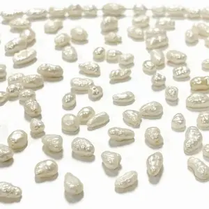 100 Vintage Genuine Freshwater Biwa Natural Pearl Rice Baroque Beads - DIY Jewelry Making