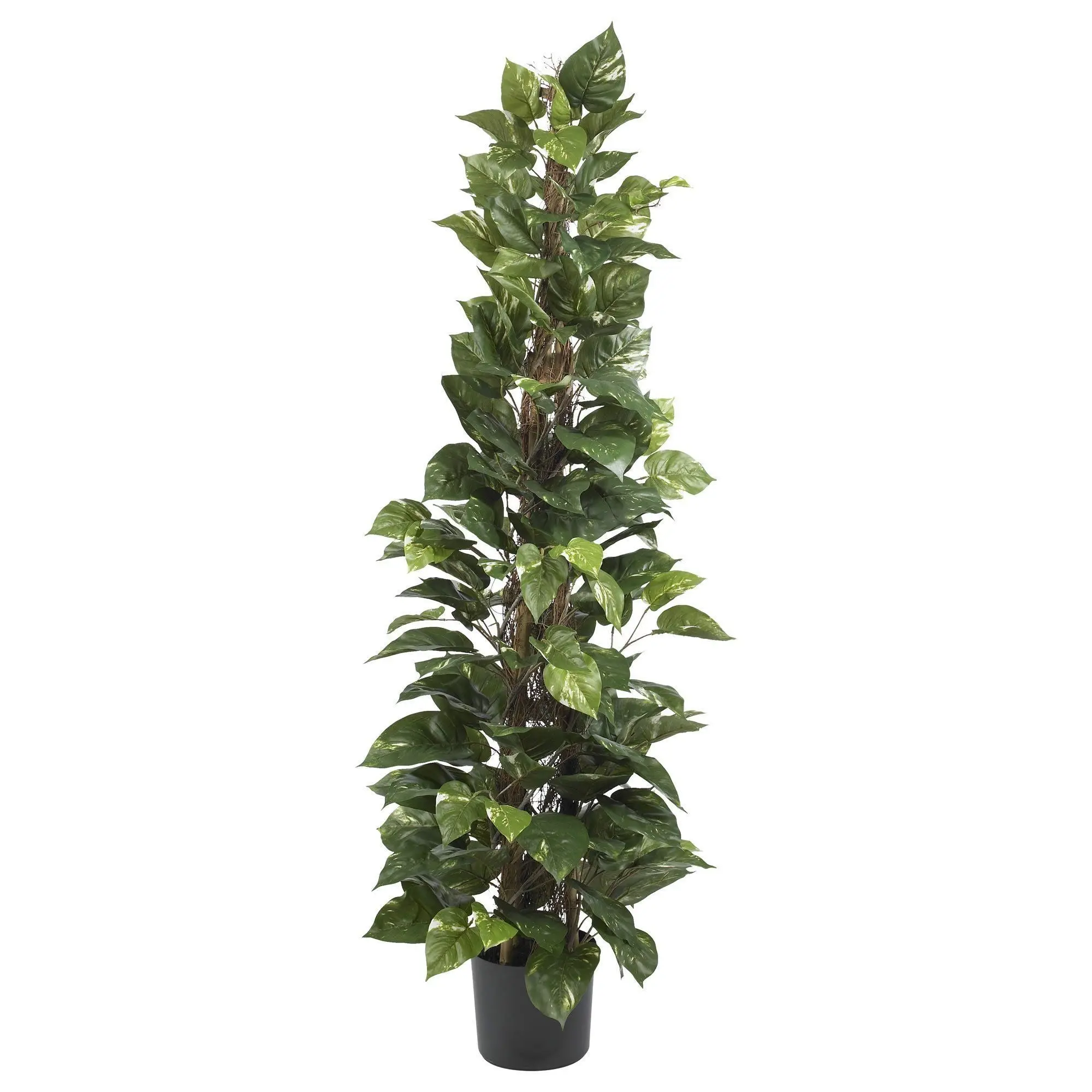 5ft Irritation-Free Silk Pothos Climbing Plant with Heart Leaves, Versatile Decorative Greenery for Home Improvement, Indoor Office & Garden Spaces