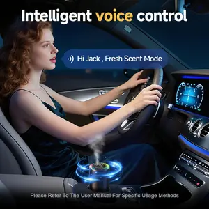 【Valentine's Day Gift 】Gift Set-AI Car Air Freshener, Smart Voice Control, Luxurious Starry Sky Light, 2 x 50ML Natural Perfume, Long-Lasting Fragrance, Suitable For Car, Office, Home