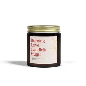 Burning Love, Candlelit Hugs! - Hand-Poured Scented Candle for Romantic Evenings and Cozy Moments Coconut Decor