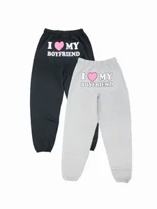 I Love My Boyfriend Sweatpants Pink