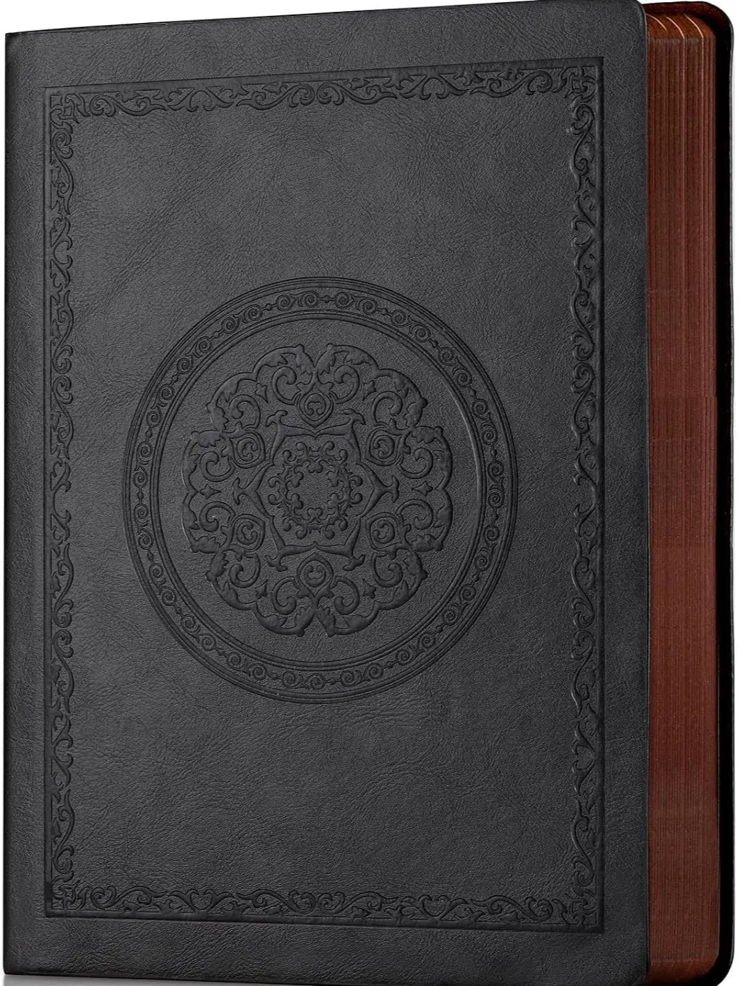 Leather Vintage Journal Notebook,300 Pages,Leather Softcover Lined Journal Notebooks for Women Men,Notebook Journals for Writing Travel,Business,Office,5.7'' X 8.3'',Black
