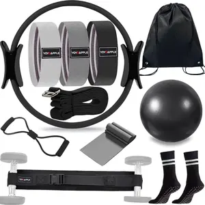 at Home Pilates Essentials Kit for Women,11pcs Pilates Kit for Home Workouts Women,Pilates Kit for Home Workouts Women,Pilates Ball and Ring Set,Pilates Accessories for Home Workouts