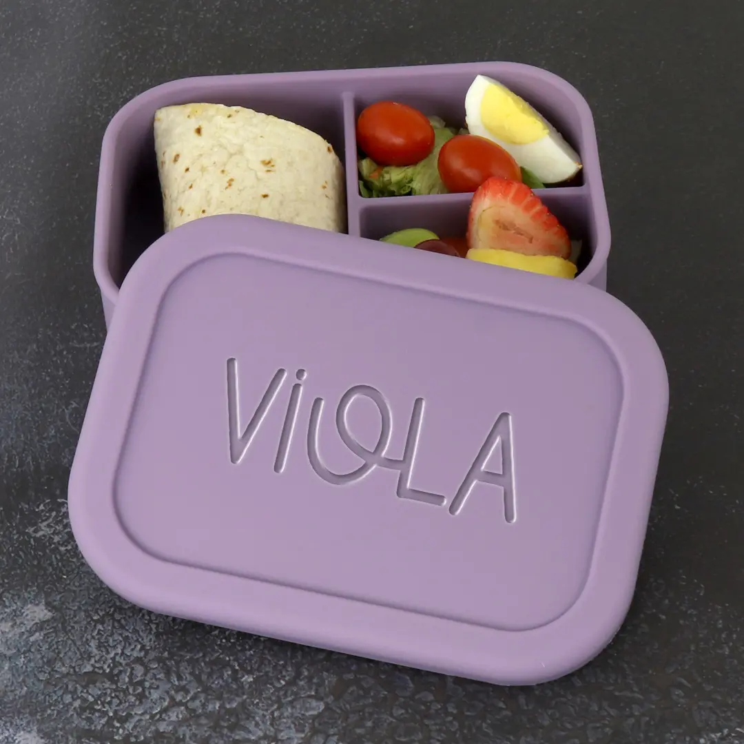 Forked Again Personalized Silicone 3-Compartment Bento Boxes
