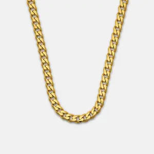 Ridge 5mm Curb Chain | Titanium, Platinum & 18K Gold Options | Built for Life Warranty | Minimalist Layering Chain Necklace | Premium EDC Jewelry