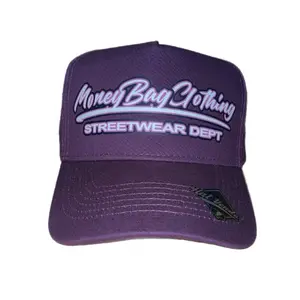 Money Bag SnapBack Cap - Purple Streetwear Dept. Adjustable K - Frame Hat for Men & Women