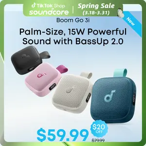 [New releases] soundcore Boom Go 3i by Anker, Portable Speaker, 15W Punchy Sound, 24H Playtime, IP68, BassUp 2.0, Emergency Charging, Bluetooth 6.0, Waterproof Speaker for Hiking/Cycling/Camping