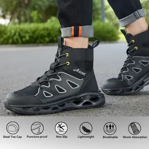 Steel Toe Boots 2025 New Arrival Gifts Winter Non Slip Lightweight Indestructible Industrial Steel Toe Sneakers for Men Steel Toe Shoes for Men Women Work Boots Safety Shoes
