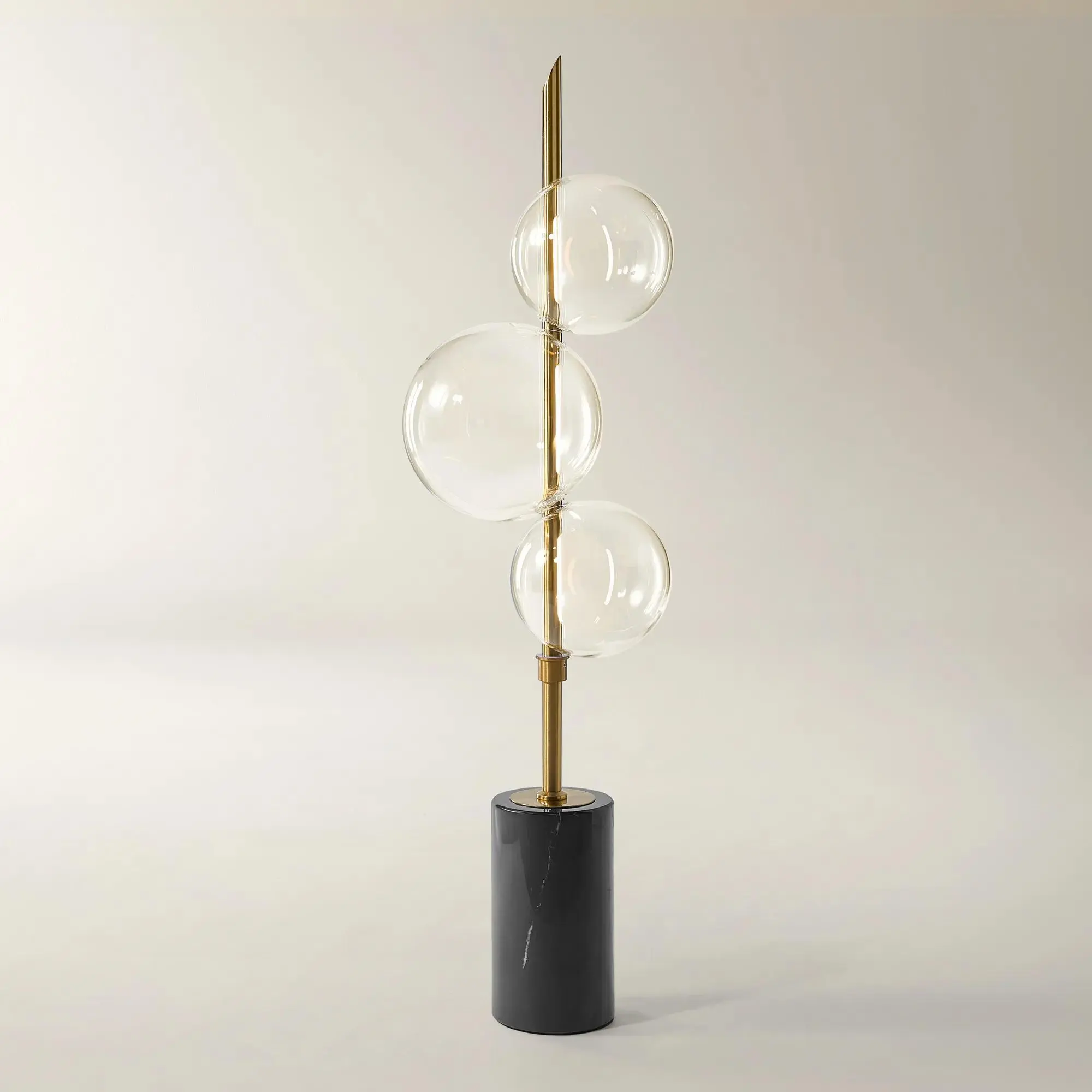 Z Gallerie Bolla Hand Blown LED Glass Bubble Table Lamp - 31.5in Modern Art Indoor Illumination, Multi-Use Floor Lamp Alternative