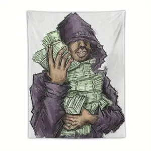 [LUCKI Rapper Tapestry] LUCKI American Flag Tapestry | Easy Hang, Durable, Ideal for Man Caves, Dorm Decor, Outdoor Parties, No Electricity Needed, Perfect Gift for Men & Women  boys room decor tapestry y2k room decor