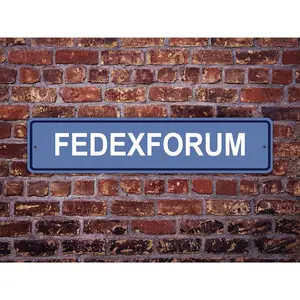 FedExForum Street Sign Memphis Grizzlies Basketball