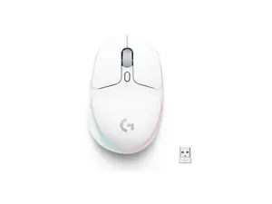 Logitech G705 Wireless Gaming Mouse, Customizable LIGHTSYNC RGB Lighting, Lightspeed Wireless, Bluetooth Connectivity, Lightweight, PC/Mac/Laptop - White Mist