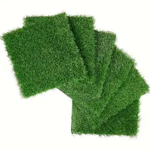 36 pcs Artificial Lawn  Interlocking Artificial Grass Tiles For Patio, Balcony, Backyard, Artificial Turf Floor, 12x12 inches,Green