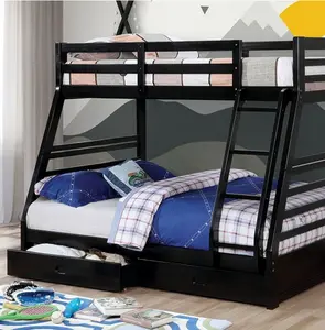 Dublin Transitional Twin Over Full Bunk Bed with Built-In Storage Drawers