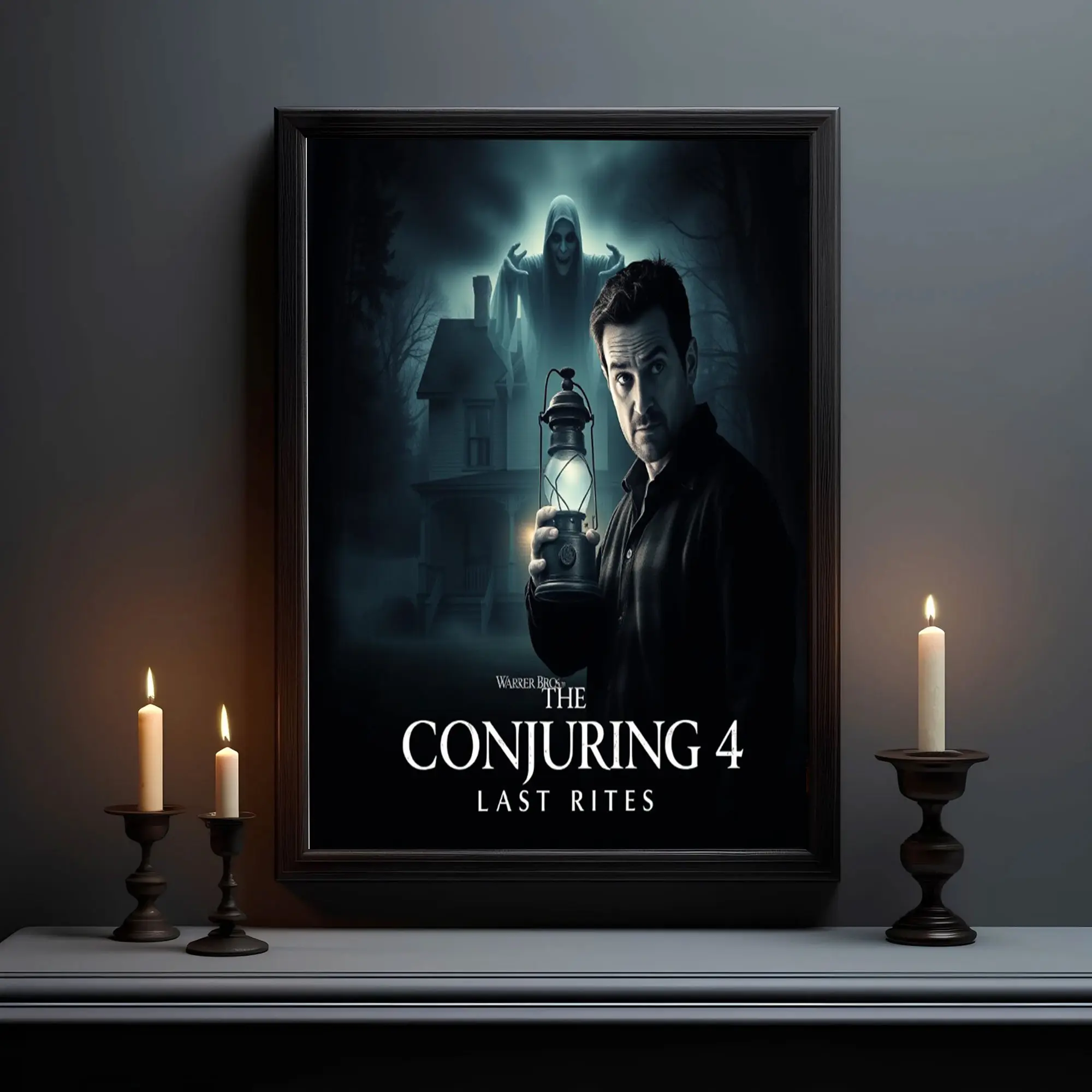 The Conjuring 2025 Poster, The Last Rites Movie Print, Vintage Art Posters for Haunted House Decor