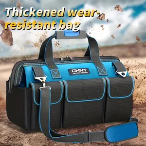 Durable Heavy Duty linen electrician tool kit - multi-size (33.02 cm, 40.64 cm, 45.72 cm, 50.8 cm) double thickening Tool Storage Bag Tool Pockets