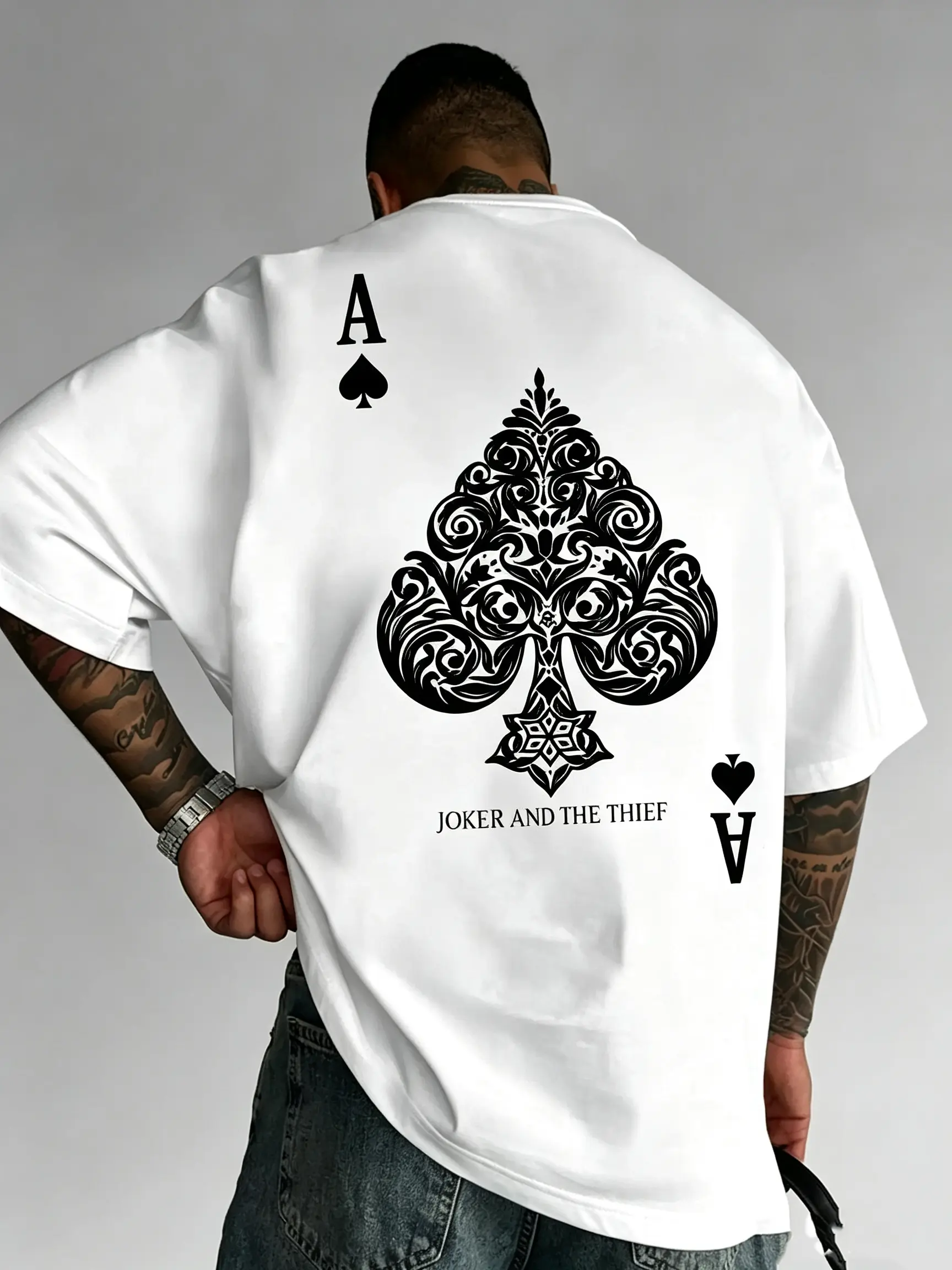 Womans Mens Graphic Tee Diamond Totem Dark Geometric Print Joker Thief Slogan Design Casual Loose Fit T Shirt Streetwear Style Crewneck Long Sleeve Soft Cotton Breathable Daily Wear Trendy Gothic Aesthetic Fashion Top