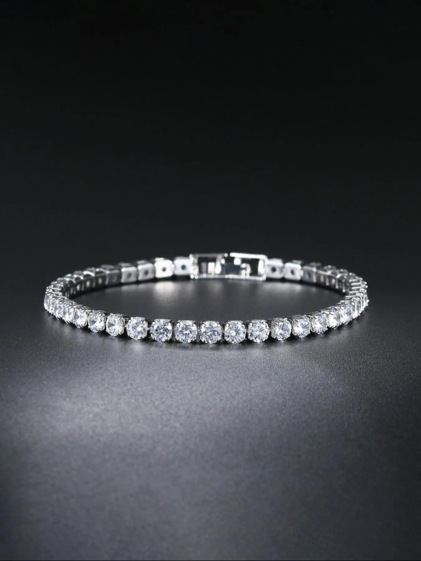 Rhinestone Link Bracelet, Elegant Bangle Jewelry for Women and Men, Exquisite Birthday Gift