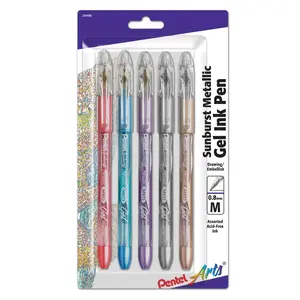 Sunburst Metallic Gel Pens, 5 Pack Sunburst Metallic Gel Pens, 5 Pack