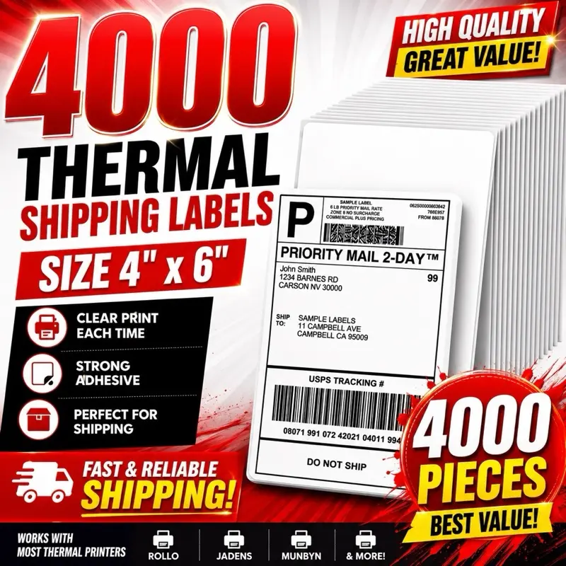 4000 thermal shipping labels