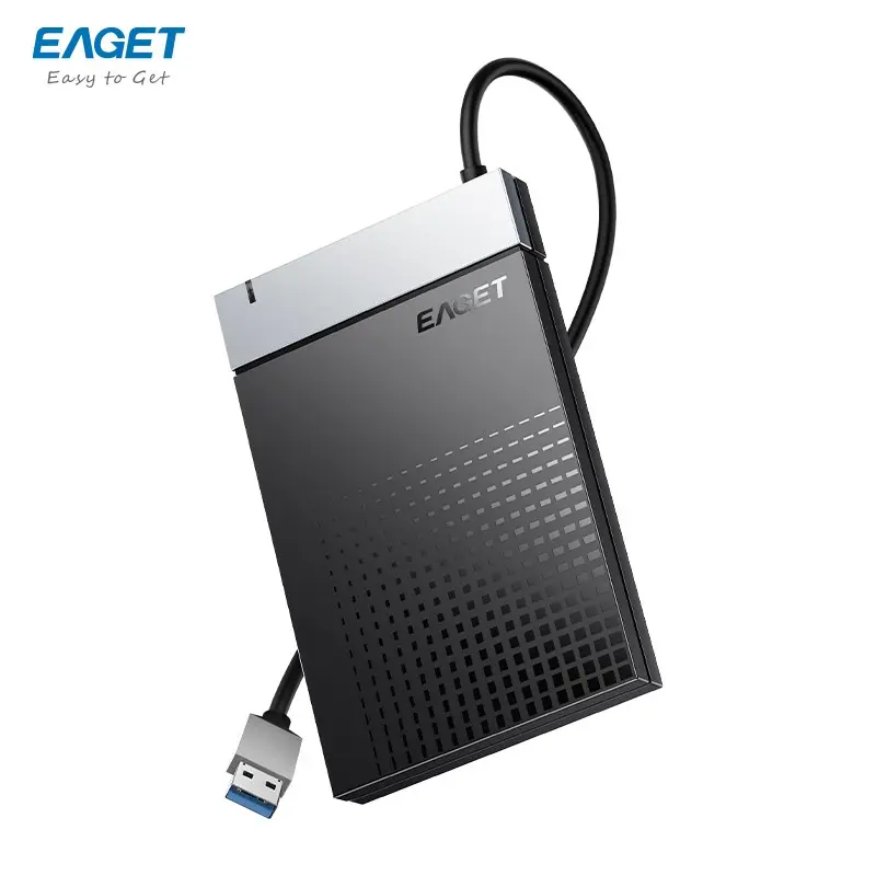 EAGET 2.5 Inch SATA Portable Hard Drive Enclosure USB3.0 Tool-Free High Speed Data Transfer Versatile Compatibility For Office Workers Gamers PC Laptop TV Router Portable Storage Tech Gadget