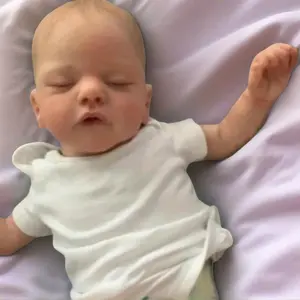 Handmade Sleeping Doll for Newborn Girls - 45cm (17.72in), Soft Vinyl Limbs, Cloth Body, 3+ Kids Toy, Ideal Birthday Gift