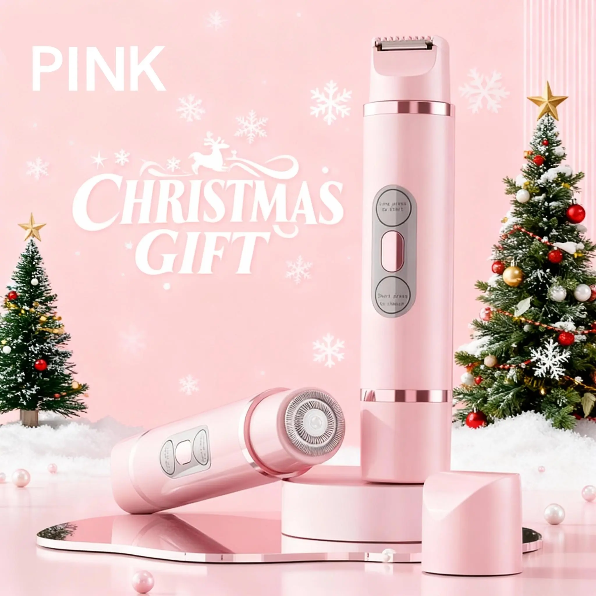 Christmas Gift Women's Electric Shaver, 2-In-1 Bikini Trimmer, Body Trimmer, Body Groomer Shaver, Wet&dry Hair Removal, Portable, Rechargeable, Cordless, Gentle & Effective, USB Rechargeable Shaver