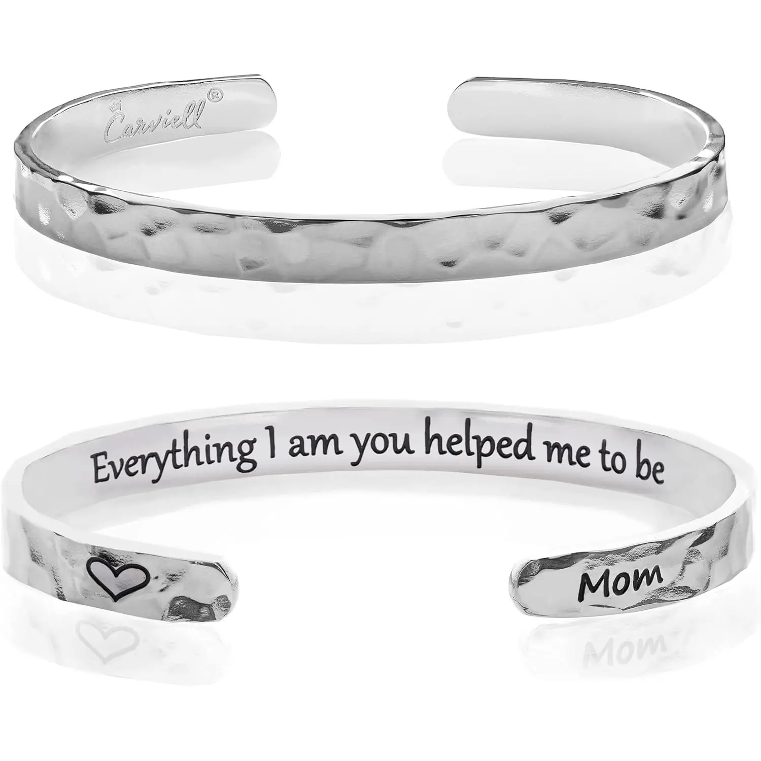 Cuff Bracelets for Women – Inspirational, Friendship, Love, Mom, Daughter, Sister, Christian, Graduation, Memorial & Wedding Gifts – 80+ Phrases – Stainless Steel, Gift-Ready