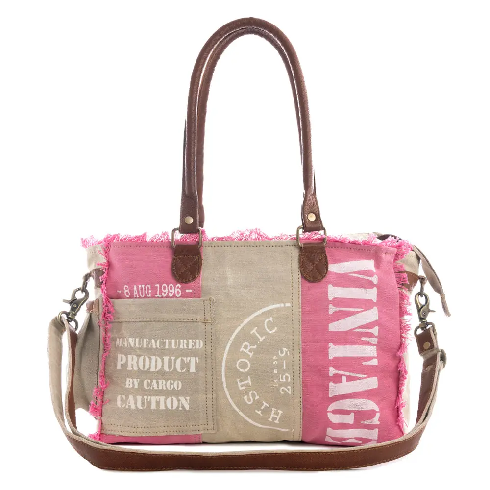 Women's Queen Creek Small Crossbody Leather Bag - Pink Dual-Tone, Fringed Sides, Spacious, Leather Shoulder Bags with Water Bottle Pocket for Casual Vibes, Myra