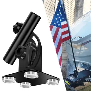 Magnetic Flag Pole Holder for 5th Wheel RV Hitch - Heavy Duty Hitch Flag Pole Holder, No Drill RV Flag Pole Mount, 90° Adjustable, Fits Campers, Trailers, Trucks