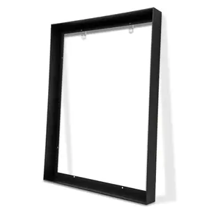 Metal Canvas Frame for 12"x16" Oil Paintings, DIY Canvas Frame for Canvas Wall Art Portrait Landscape, Floating Frame for Living Room Bedroom Kitchen Office Decor Black, for 12"x16"