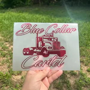 Semi Blue Collar Cartel Decal, Multiple Colors and Sizes!