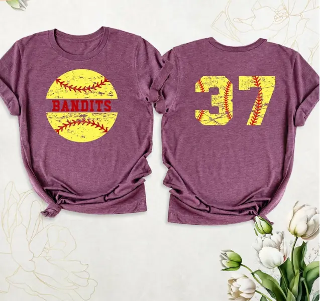 Custom Softball Shirt with Team Numbers: Perfect for Game Day and Sports Events.