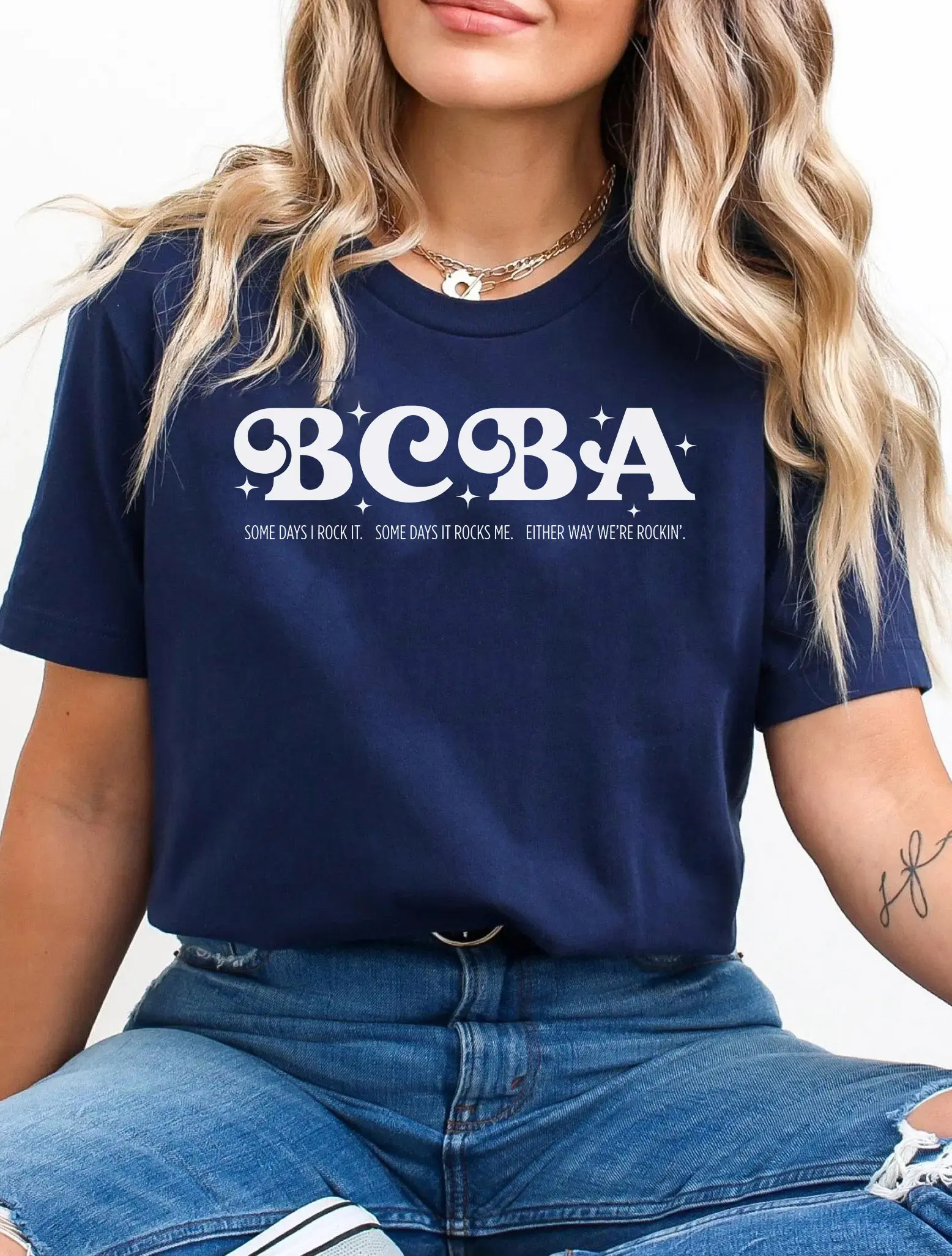 Retro BCBA Sweatshirt / Short Sleeve T-SHIRT , Board Certified Behavior Analyst , Future ABA Therapist, Chaos Coordinator Top, BCBA  Womenswear Casual