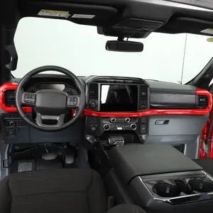 Brand New Center Console Dash Decor Strips Trim Kit for Ford F150 2021+, New Automotive Interior Accessories with Premium Material, Easy Installation Dashboard Detailing Stickers Vehicle