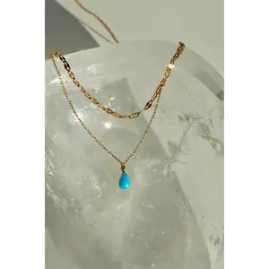 Ocean Glow Teardrop Necklace