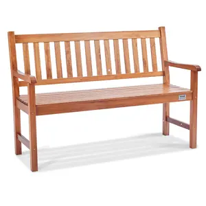 VEVOR Outdoor Bench,  50 inches Wood Garden Bench for Outdoors, Outdoor Garden Park Bench with Backrest and Armrests, 800 lbs Load Capacity Bench, Patio Bench for Garden, Park, Yard, Front Porch